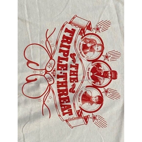 Vintage 80s Triple Threat Great American Boxing Shirt Adult L Jerzees tag - Picture 4 of 7